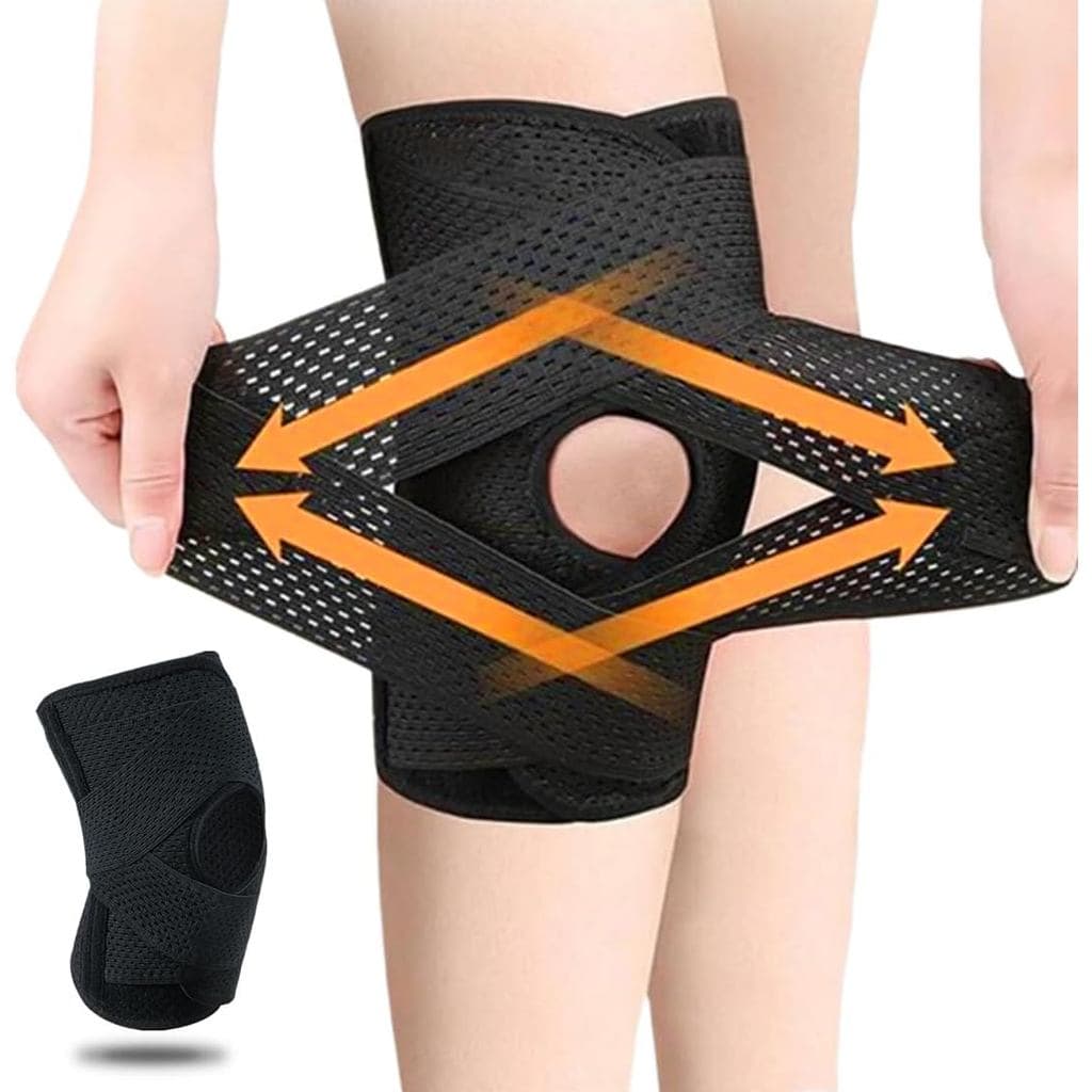 Joelheira esportiva, joelheira com estabilizadores laterais, joelheira para osteoartrite, joelheira ajustável para patel