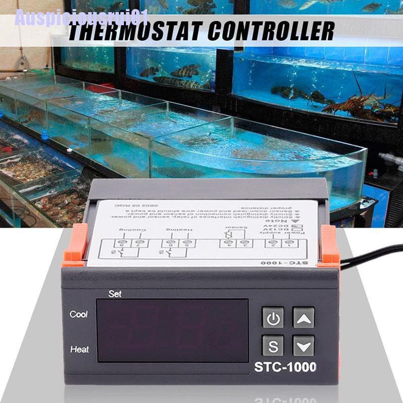 Auspiciousrui01: Novo termostato controlador de temperatura digital 12V/24V/110V/220V STC-1000