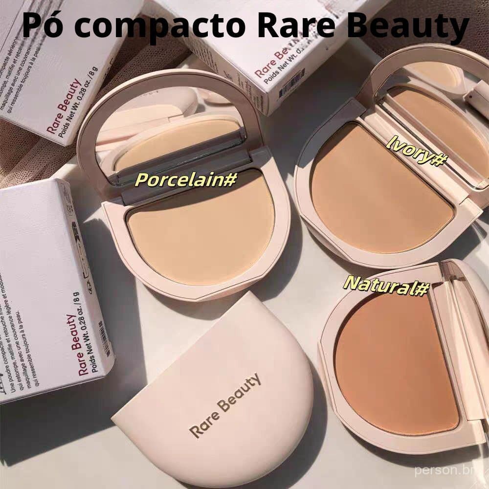 Novo Pó Compacto Rare Beauty - Pó Compacto Corretivo, Controle de Oleosidade, Fixador de Maquiagem, Pó Compacto Anti-Acú