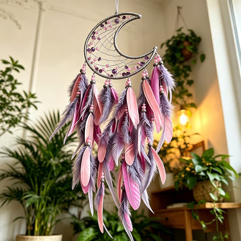 Cristal cascalho sonho apanhador ornamentos menina coração decoração do quarto presentes criativos para casais meninas p