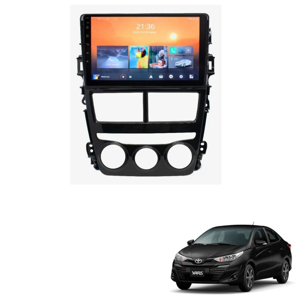 Kit Multimídia 9" Adak 2+64G Quad Core Toyota Yaris 2018/21
