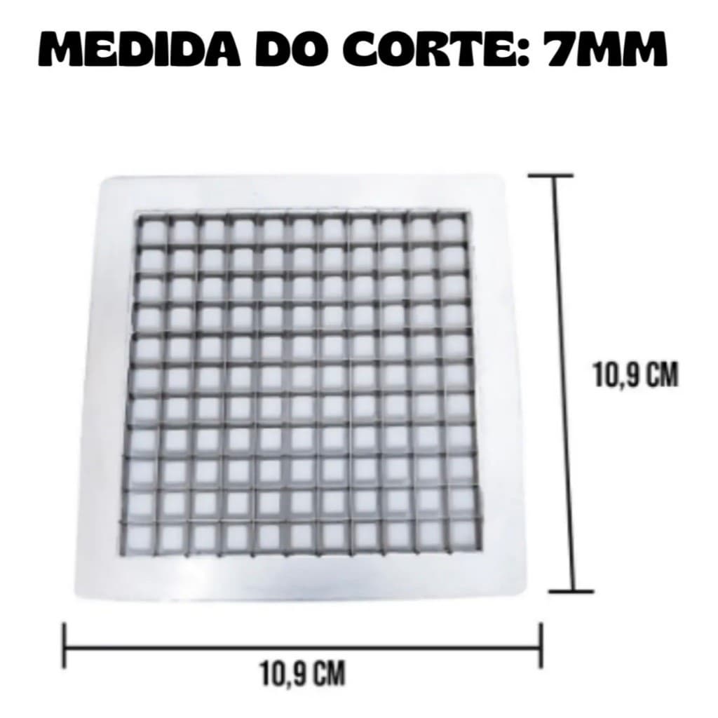 Lâmina 7mm Para Picador Cortador De Legumes Médio Grande Kit Faca
