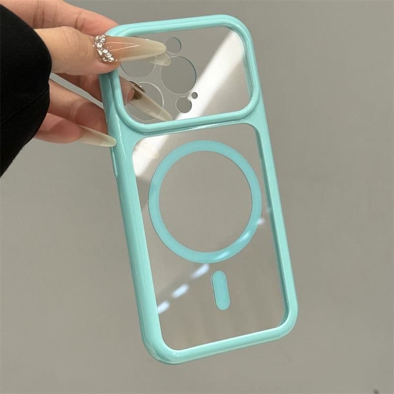 Capa De Telefone De Sucção Magnética Transparente Com Encosto Acrílico Para IPhone 11 12 13 14 15 16 17 18 Pro Max À Pro