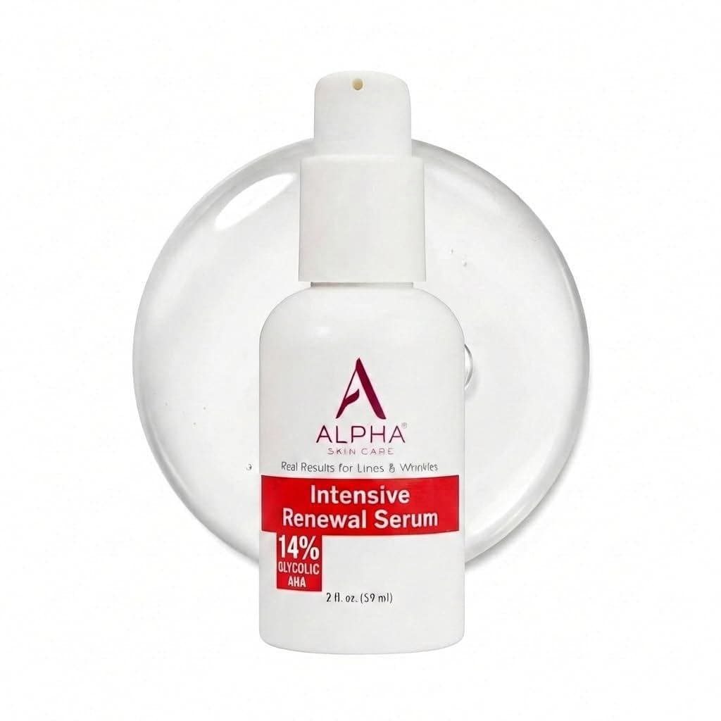 Sérum Renovador Alpha Skin Care, 14% de Ácido Glicólico AHA, Fórmula Anti-Envelhecimento, Reduz Linhas e Rugas, Ácido Al