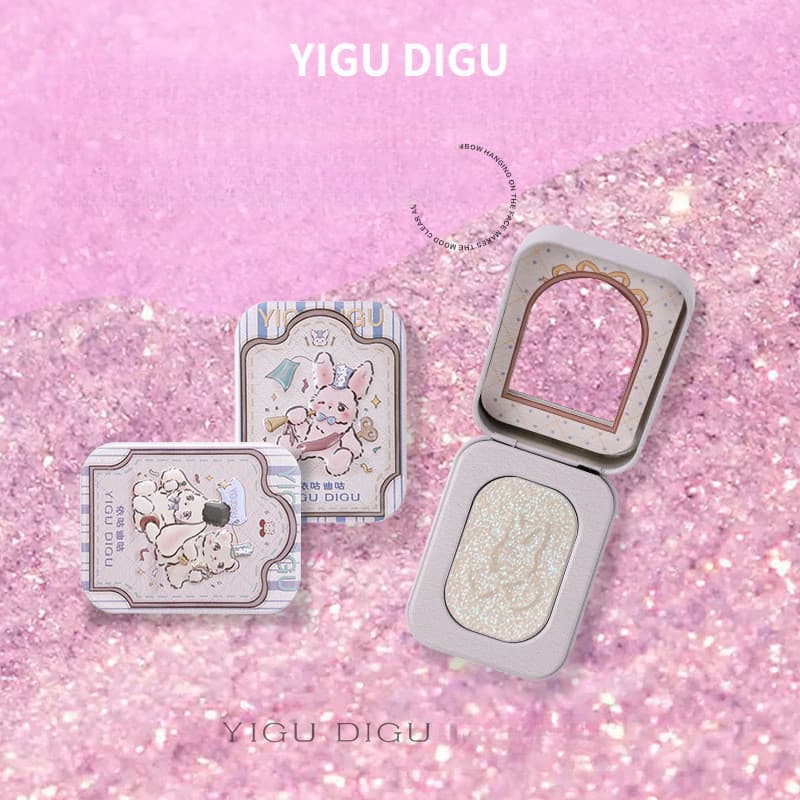 YIGUDIGU Vintage Badge Chameleon Shifting Glitter Pigmento Iridescente Fino Para Olho Rosto Destaque Maquiagem