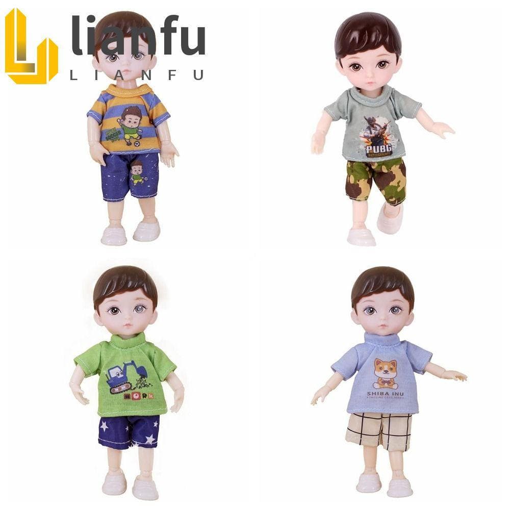 Boneca BJD LIANFU 16 Cm , De Olhos Amarelos Azuis Com Articulação Móvel Roupas Fofa Dobradiça De