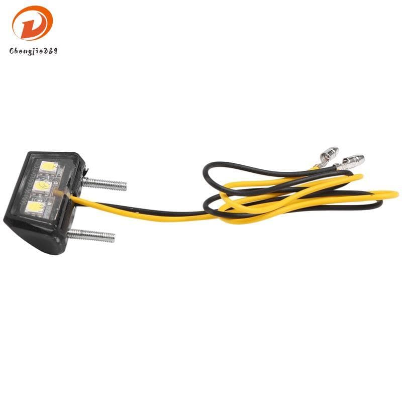 [Novo C] Luz Traseira Decorativa Led Para Motocicleta Placa De Licença Branca