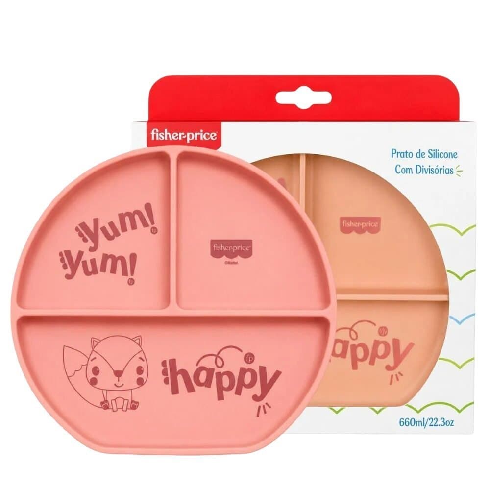 Prato De Silicone Com Ventosa 660ml Fun Time Fisher Price