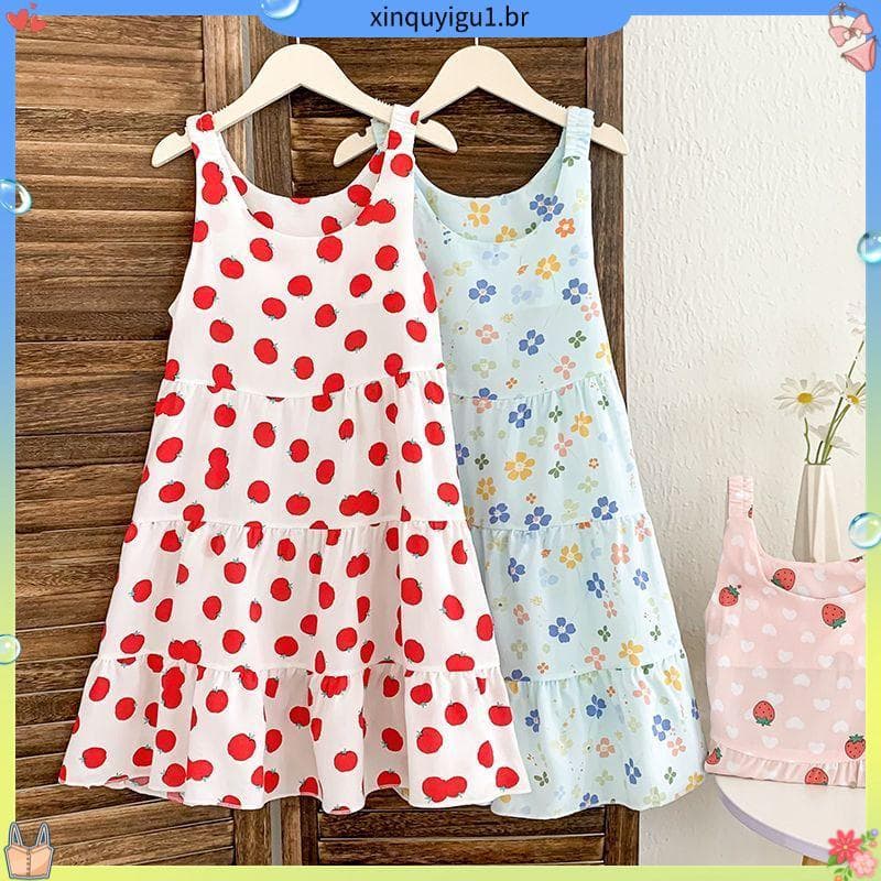10.000 pessoas coleção meninas camisola verão novo estilo crianças fino algodão seda pijamas Loungewear médio grande cri