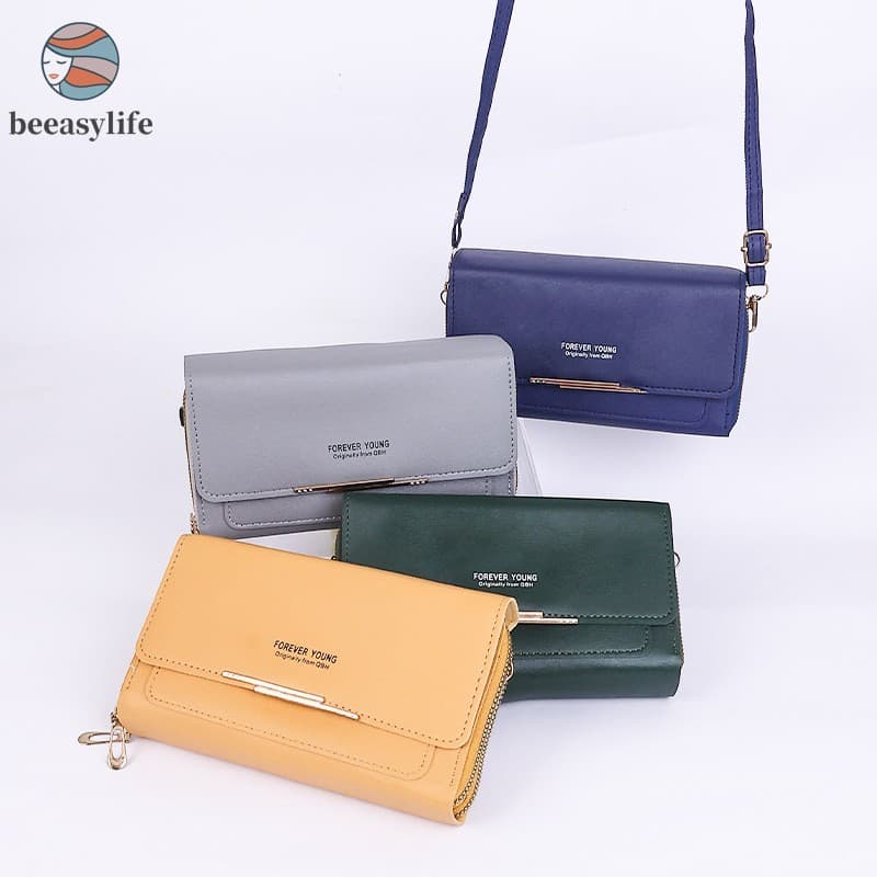 2026 Carteira Feminina Estilo Coreano De Grande Capacidade-Bolsa Crossbody De Ombro Para Telefone De Camada Dupla