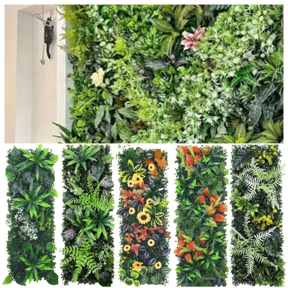 Painel De Parede De Plantas Artificiais , Tapete De Eucalipto Artificial DIY 75x25cm , Folha De Planta De Bordo De Simul