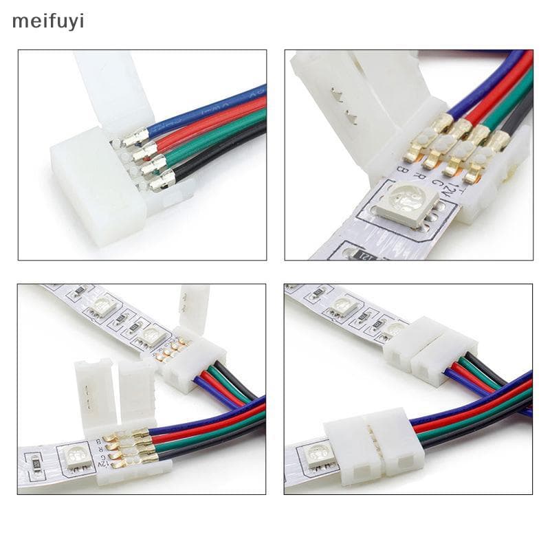[MF] 1pcs 4pin 10mm RGB LED Strip Conector De Soldagem Grátis Para 5050 SMD Acessórios [BR]
