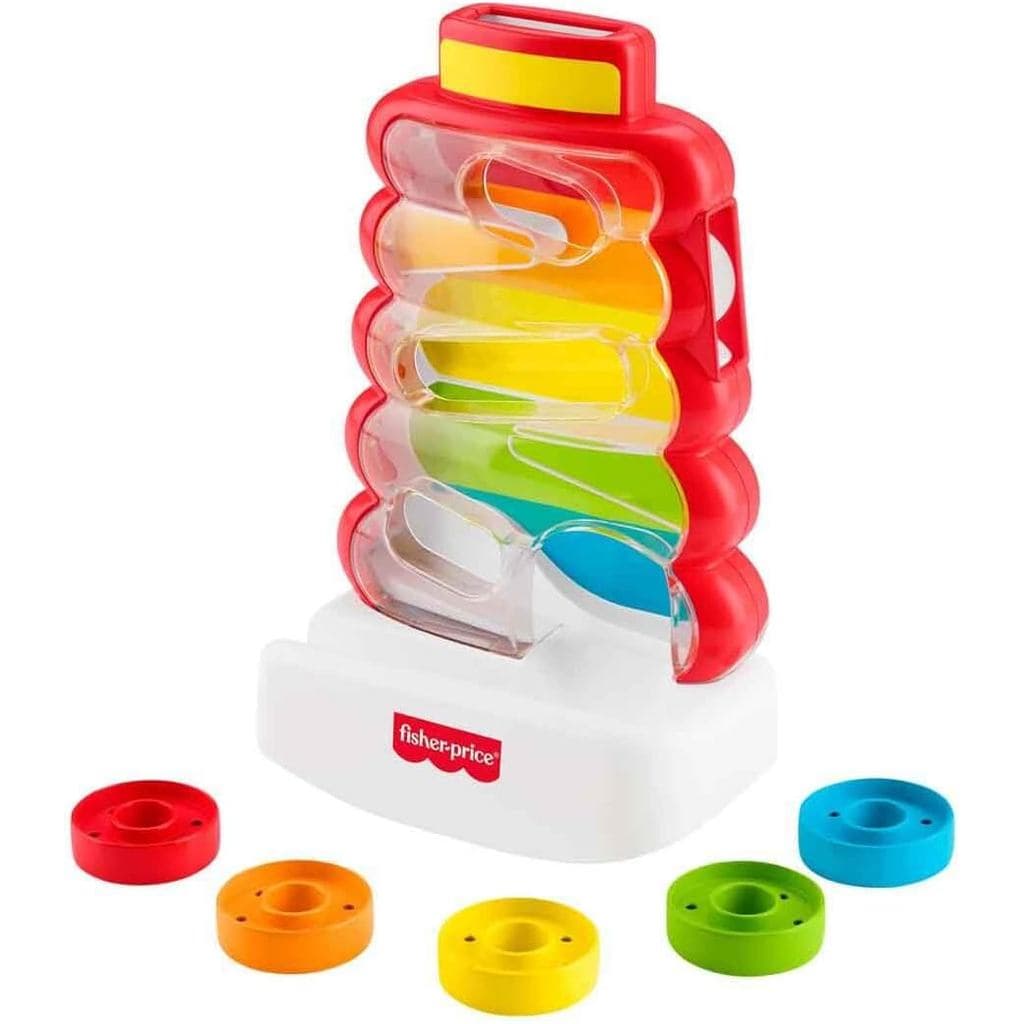 Fisher-Price Rock-a-Stack com Abertura Passante |   Brinquedo para Bebês e Crianças Pequenas, Atividade de Queda de Moed