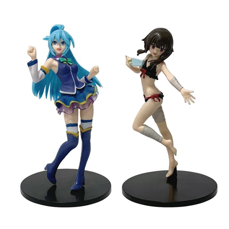Anime Japonês KonoSuba De 18 Cm : A Bênção De Deus Neste Mundo Maravilhoso ! Megumin Aqua Maiô PVC Figuras De Ação Model