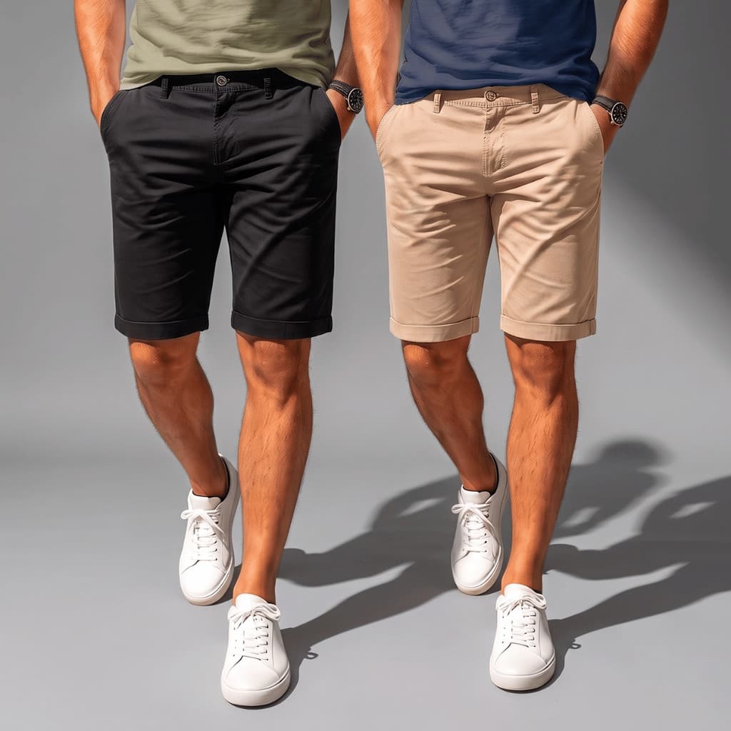 Kit 2 Bermuda Sarja Colorida Jeans Premium Masculino Diversas Cores