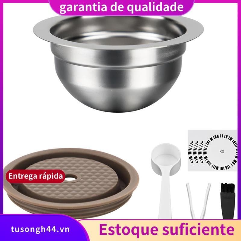 Cápsulas Reutilizáveis Em Aço Inoxidável , Recarregáveis De 80ml Para Vertuo Plus/Next/Máquinas jimarnoldbr