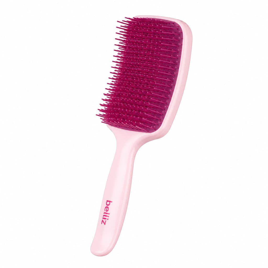 Escova belliz flex raquete rosa
