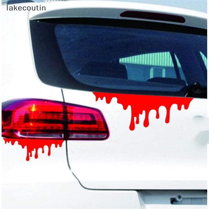 la Halloween Carro Vermelho Sangue Stiers Reflexivo Auto Legal Decalques Luz Pára-Choques Corpo Stier Cobre Gotejamentos