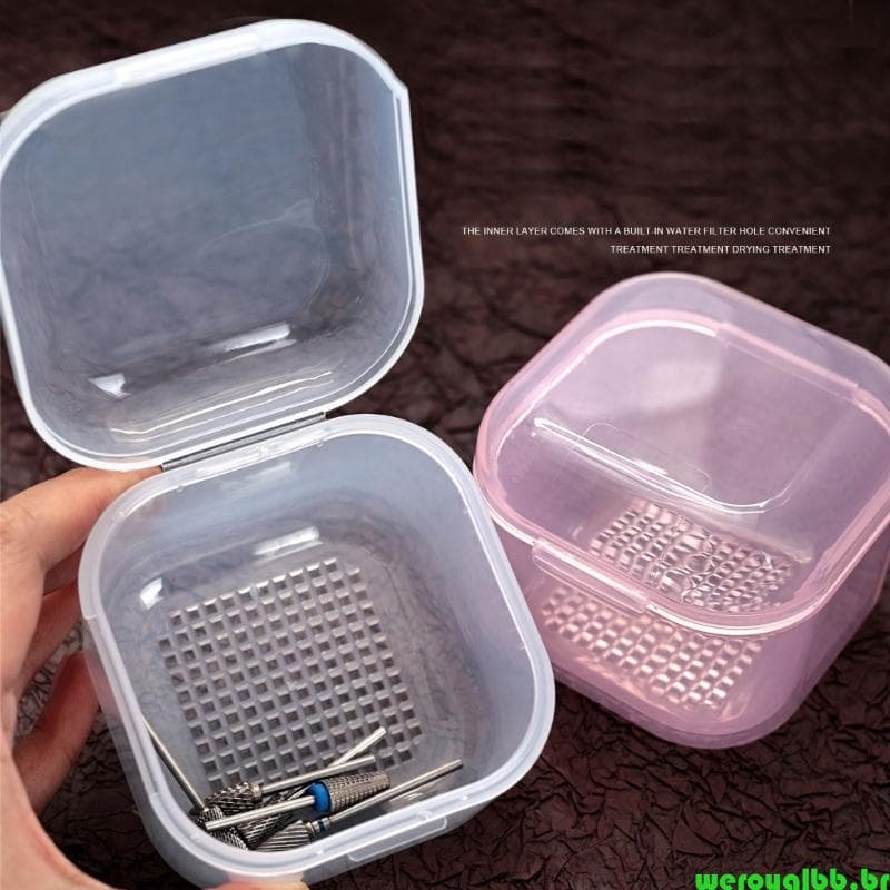 weroyalbb Ferramentas Para Unhas Caixa Armazenamento Organizador Esterilizador Ferramenta Manicure