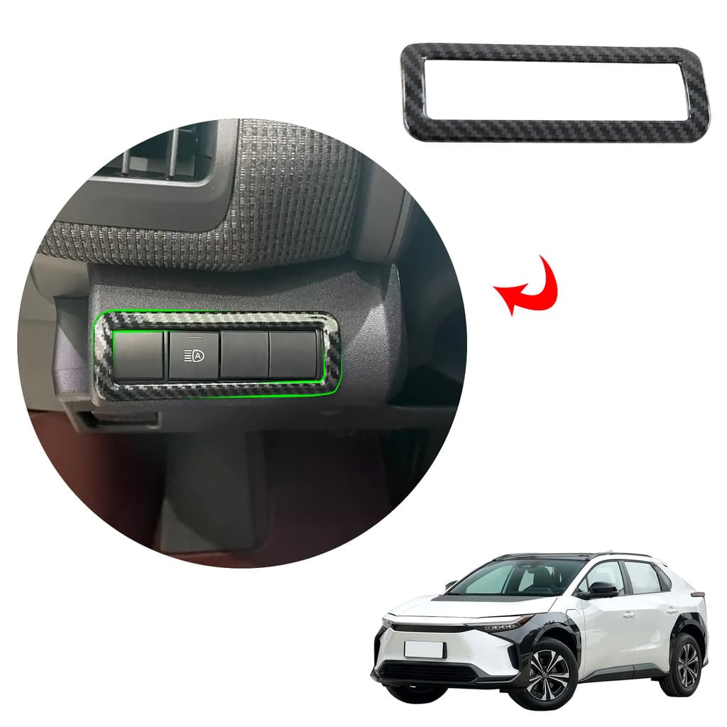 premium-ABS Adesivo Interior Do Carro Farol Interruptor Controle Capa Guarnições Acessórios Kits De Corpo Para TOYOTA BZ