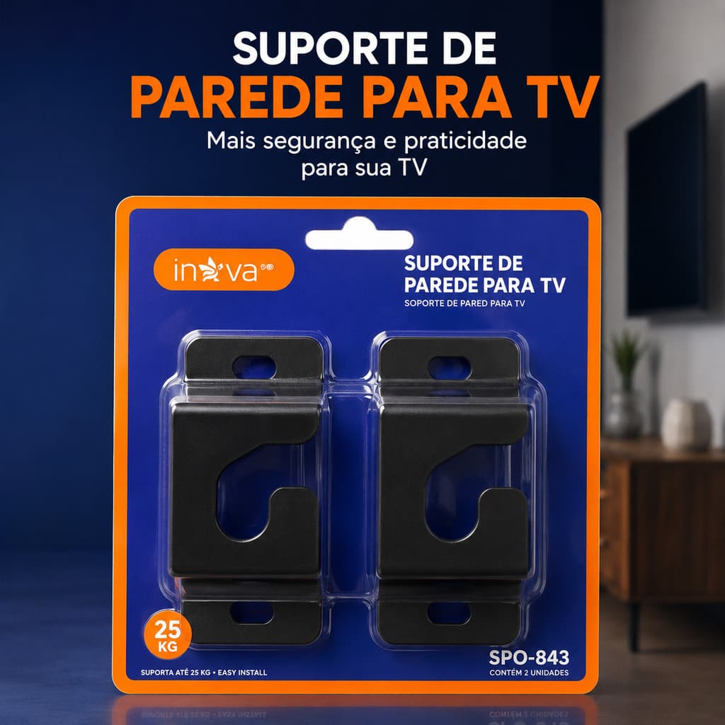 Suporte de Parede Para TV Universal Até 25Kg Monitor LED LCD 4K