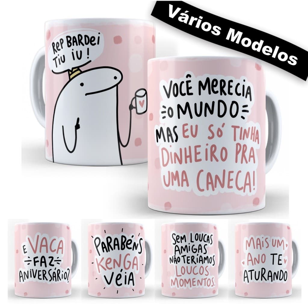 Caneca Flork Amiga Amizade Melhores Amigas - Você Merecia o Mundo