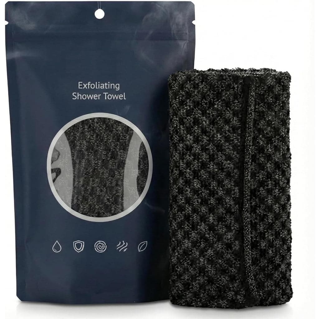 Toalha Esfoliante para Banho, Toalha Esfoliante para a Pele, Pano de Limpeza Premium para Corpo e Rosto, Pano Esfoliante