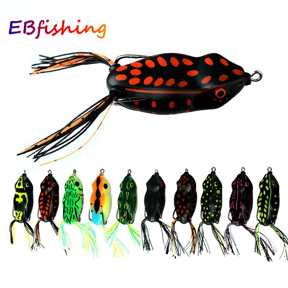 1 Pçs Isca De Pesca Sapo Macio Katak 8cm/20g Mini Macia Ganchos Duplos Superior Raio De Água Artificial