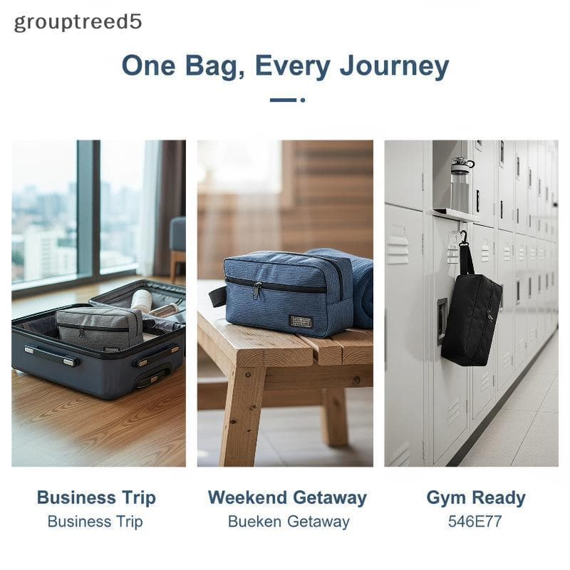 grouptreed5 Bolsa De Higiene Pessoal Masculina , Organizador De Viagem De Grande Capacidade Para Produtos De Cuidados Co