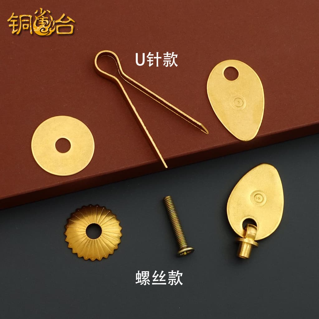 Puxador TH694 com Design de Semente de Melão, Puxador de Porta de Armário Vintage Estilo Chinês, Puxador de Gaveta Antig