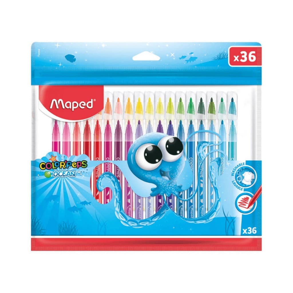 Caneta Hidrocor Maped Color Peps Ocean 36 Cores