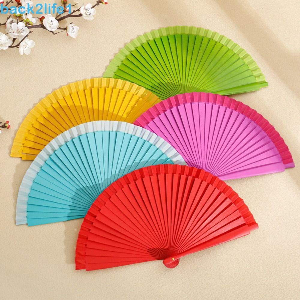 Ventilador Dobrável Puro BACK2LIFE1 , Liso Espanhol Feito À Mão De Cor Sólida De Adereços Decorativos Simples