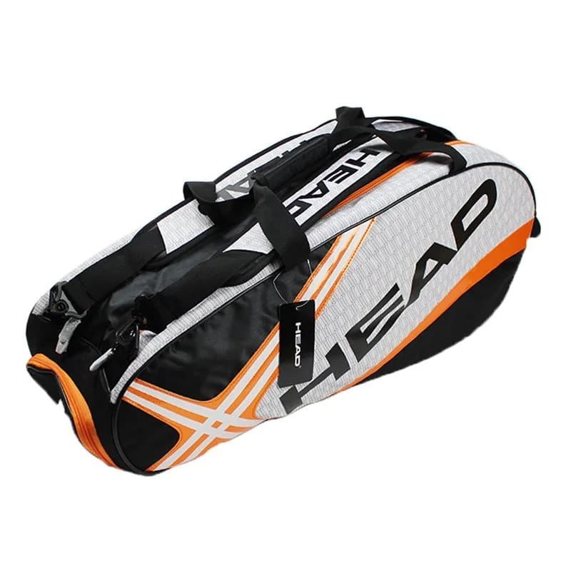 Mochila para Raquetes de Tênis, Grande Capacidade para 3-6 Raquetes, Bolsa para Badminton, Squash e Academia com Compart