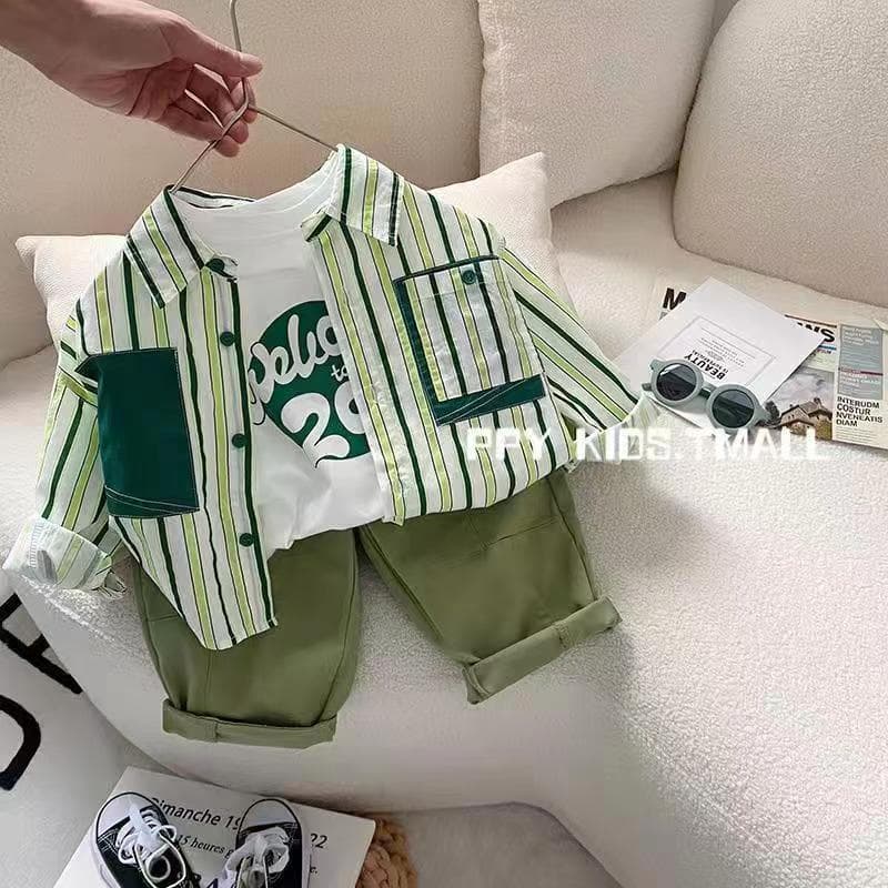 Camisa para meninos 2025 novo estilo listrado algodão puro crianças primavera camiseta bebê de manga comprida topo camis