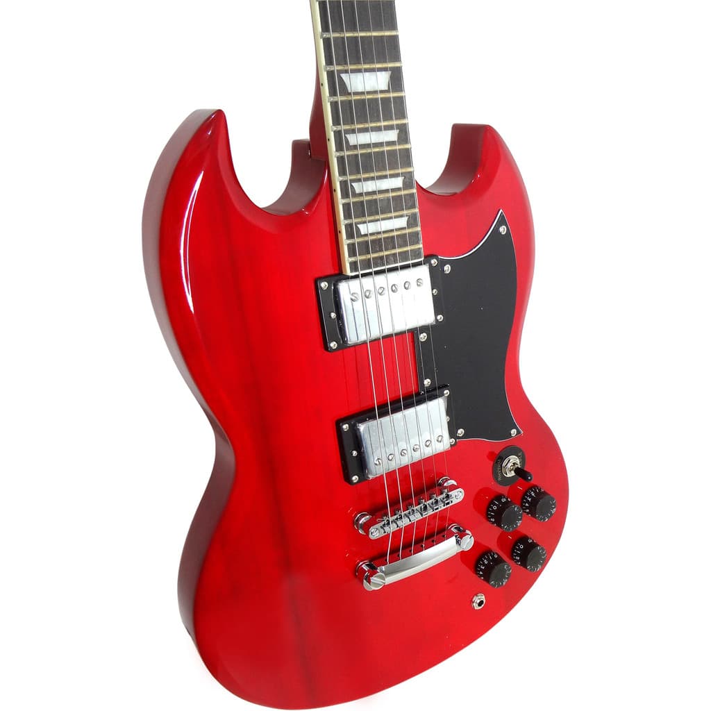 Guitarra Elétrica SG de Madeira Maciça Thomaz TEG 340 Vermelho