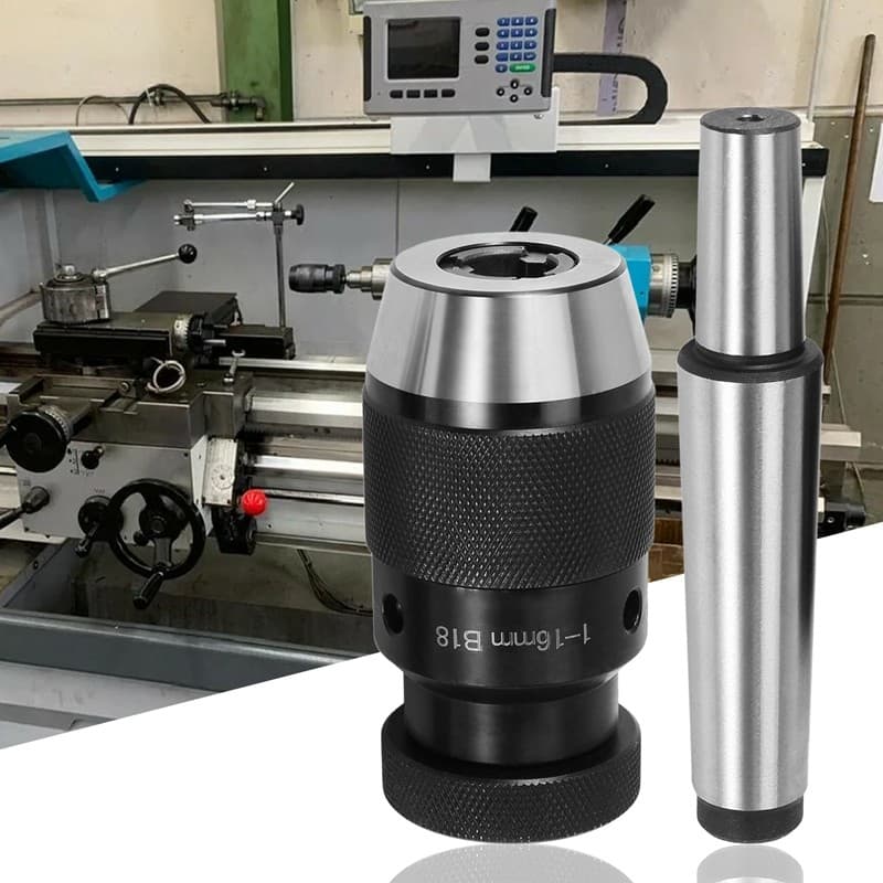 Mandril De Broca Sem Chave 1-16mm B18 + MT3 DIN228A Morse Taper Arbor warner_herty.br