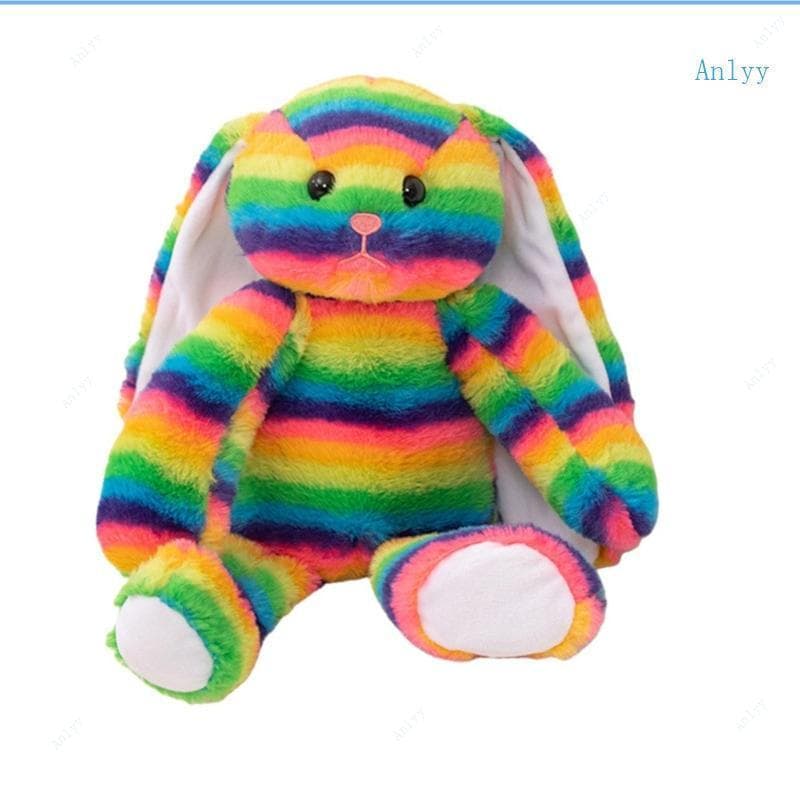 Brinquedo de pelúcia de coelho de desenho animado Anlyy, fofo e reconfortante para meninas, adequado para o Natal.
