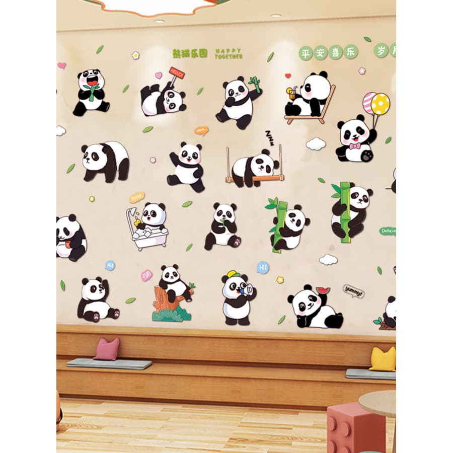 Panda remendo buraco adesivo de parede quarto corretivo de parede adesivo auto-adesivo corretivo decorativo adesivo de p