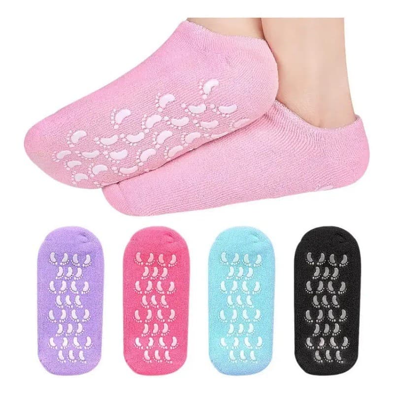 Meias De Hidratação Gel Para Os Pés Spa Tratamento Ressecamento