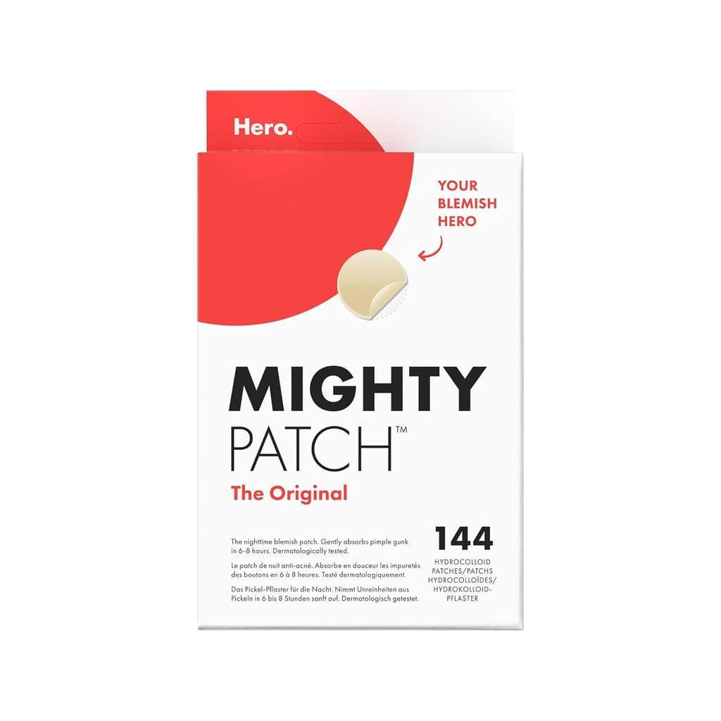 Patches para Acne HeroMightyPatch Original HeroCoetics, Hidrogel Completo, Tratamento para Acne, 144 Peças.