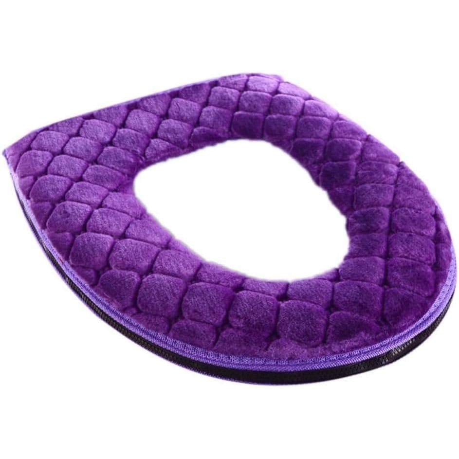 Almofada macia, lavável e confortável para assento de vaso sanitário, capa de assento de vaso sanitário, reutilizável, e