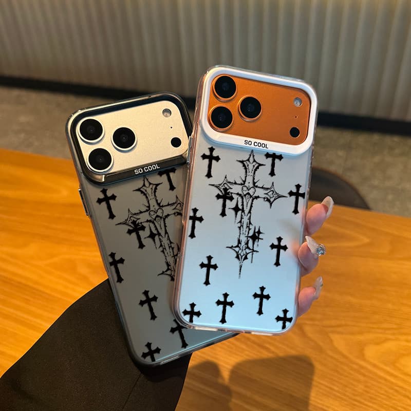 Capa de proteção completa para celular, feita de acrílico, compatível com iPhone 17 16 15 14 13 12 11 Plus Pro Max Air