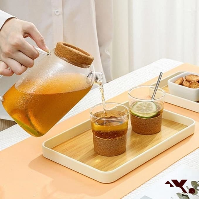 Bandeja Retangular Grande de Melamina Estilo de Madeira com Fácil Lavagem