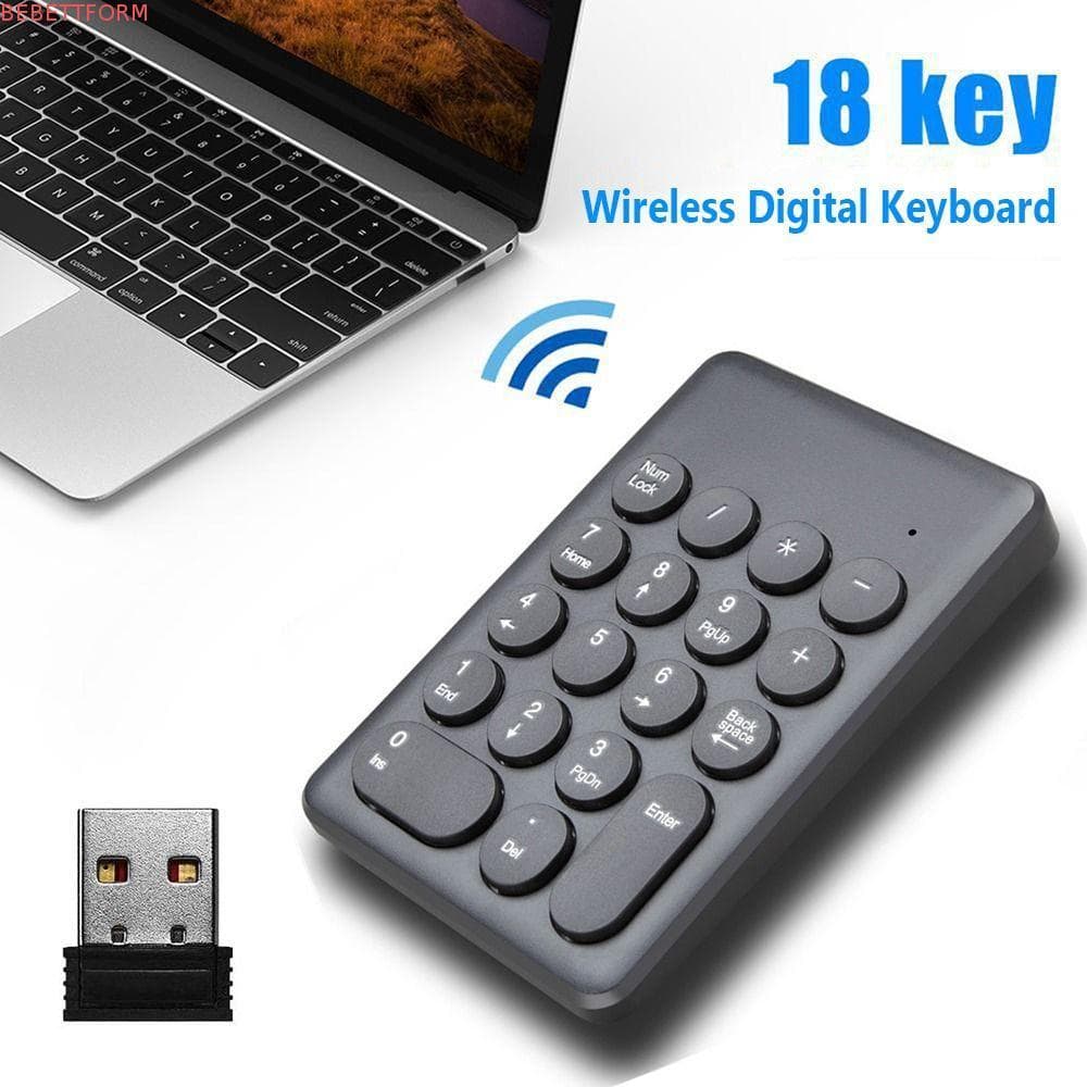 BEBETTFORM Teclado Digital Mini 18 Teclas Para Laptop Notebook Tablets Numpad