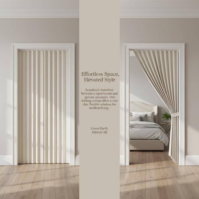 Bsbl Cortina De Porta Dobrável Moderna , Sem Perfuração , Design Elegante , Divisor De Quarto , Tela De Privacidade Para