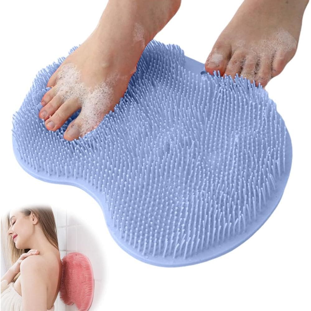 Tapete Esfoliante para os Pés com Ventosas Antiderrapantes, Almofada de Limpeza para as Costas dos Pés, Almofada Esfolia