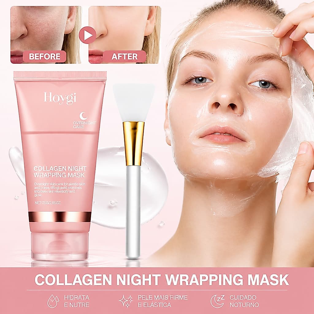 Máscara Noturna De Colágeno Coreano-Limpeza Profunda E Rejuvenescimento