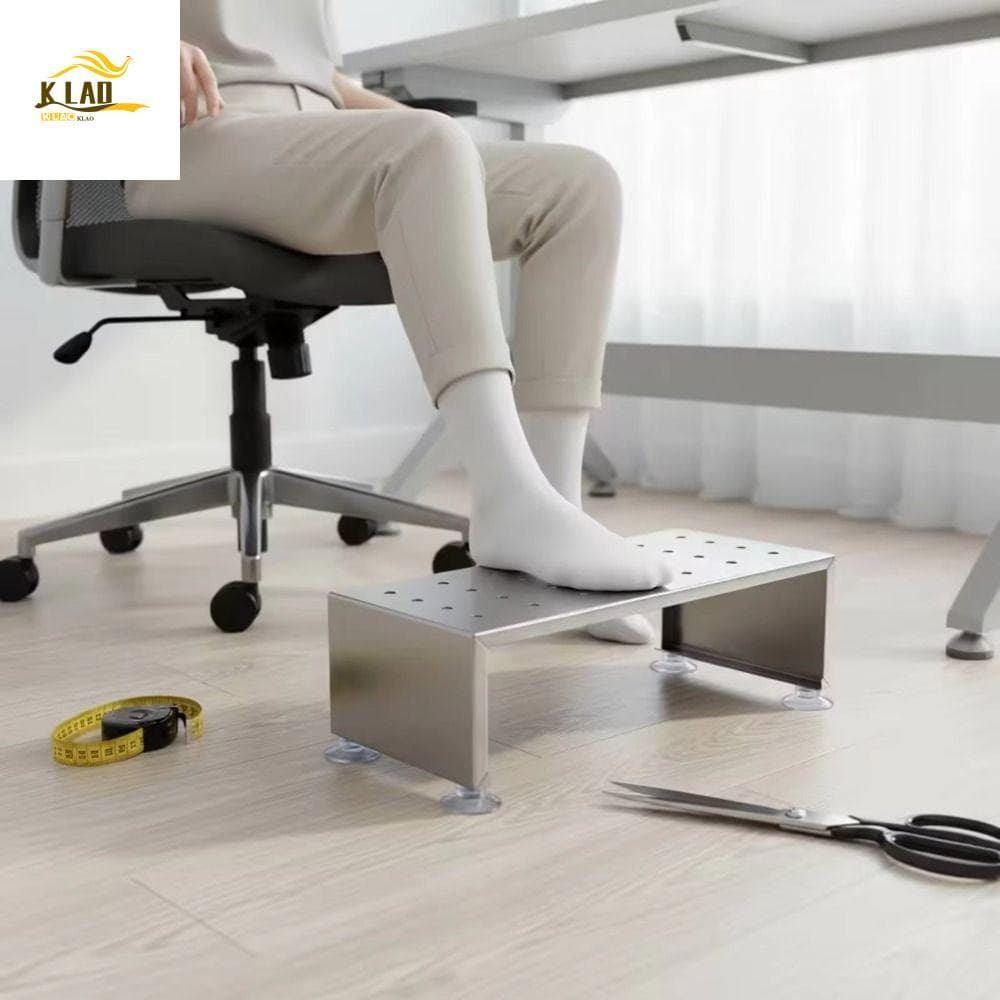 Costura KLAOSD | Banco Para Pés , Em Aço Inoxidável Polido Com Altura Ajustável Suporte , Design Ergonômico