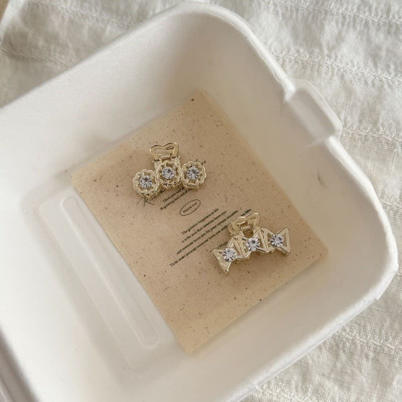 Moouga/Requintado Strass Mini Pequeno Clipe Flor Arco Brilhante Diamante Pequenos Acessórios para Cabelo