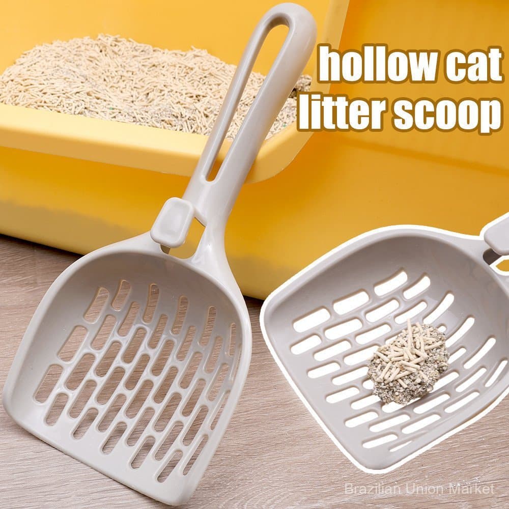 Pá para Areia de Gato com Design de Malha Plástica - Pá Grande e Durável - Acessórios para Banheiro de Animais de Estima